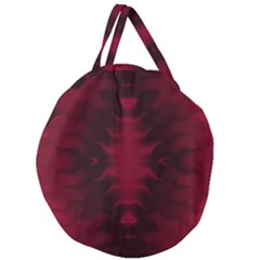 Black Red Tie Dye Pattern Giant Round Zipper Tote