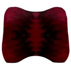 Black Red Tie Dye Pattern Velour Head Support Cushion