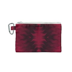 Black Red Tie Dye Pattern Canvas Cosmetic Bag (small)