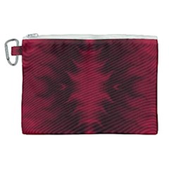 Black Red Tie Dye Pattern Canvas Cosmetic Bag (xl)