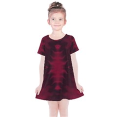 Black Red Tie Dye Pattern Kids  Simple Cotton Dress by SpinnyChairDesigns