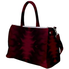 Black Red Tie Dye Pattern Duffel Travel Bag by SpinnyChairDesigns