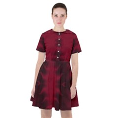 Black Red Tie Dye Pattern Sailor Dress