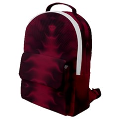 Black Red Tie Dye Pattern Flap Pocket Backpack (small) by SpinnyChairDesigns