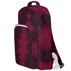 Black Red Tie Dye Pattern Double Compartment Backpack