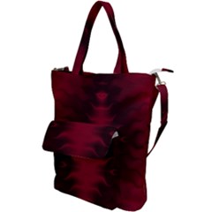 Black Red Tie Dye Pattern Shoulder Tote Bag