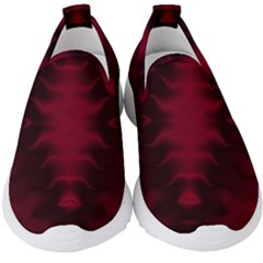 Black Red Tie Dye Pattern Kids  Slip On Sneakers