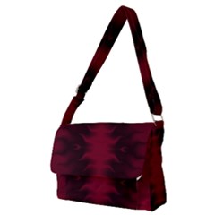 Black Red Tie Dye Pattern Full Print Messenger Bag (m) by SpinnyChairDesigns