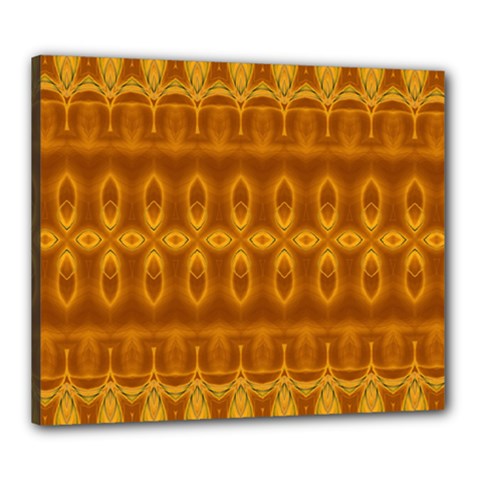 Boho Honey Gold Canvas 24  X 20  (stretched) by SpinnyChairDesigns