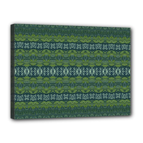 Boho Forest Green  Canvas 16  X 12  (stretched)