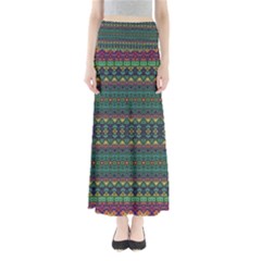 Boho Summer Green Full Length Maxi Skirt by SpinnyChairDesigns