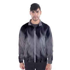 Abstract Black Grey Men s Windbreaker by SpinnyChairDesigns