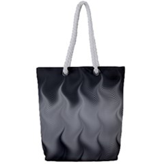 Abstract Black Grey Full Print Rope Handle Tote (small) by SpinnyChairDesigns