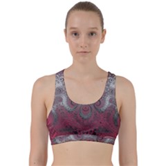 Black Pink Spirals And Swirls Back Weave Sports Bra by SpinnyChairDesigns