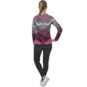 Black Pink Spirals and Swirls Women s Long Sleeve Raglan Tee View2