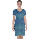 Teal Spirals and Swirls Short Sleeve Nightdress View1