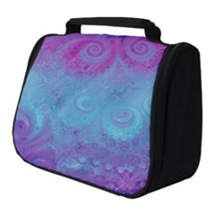 Purple Blue Swirls And Spirals Full Print Travel Pouch (small) by SpinnyChairDesigns