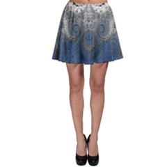 Blue Swirls and Spirals Skater Skirt