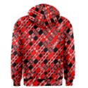 Abstract Red Black Checkered Men s Zipper Hoodie View2
