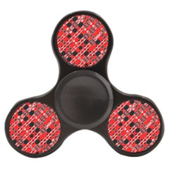 Abstract Red Black Checkered Finger Spinner by SpinnyChairDesigns