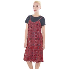 Abstract Red Black Checkered Camis Fishtail Dress by SpinnyChairDesigns