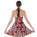 Red Black Checkered Strapless Bra Top Dress View2