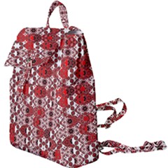 Red Black Checkered Buckle Everyday Backpack by SpinnyChairDesigns