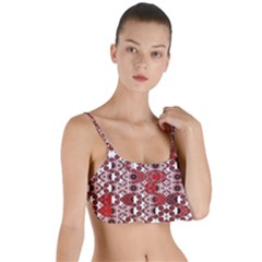 Red Black Checkered Layered Top Bikini Top 