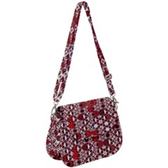 Red Black Checkered Saddle Handbag by SpinnyChairDesigns