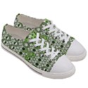Black Lime Green Checkered Women s Low Top Canvas Sneakers View3