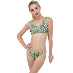 Black Lime Green Checkered The Little Details Bikini Set by SpinnyChairDesigns