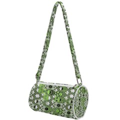 Black Lime Green Checkered Mini Cylinder Bag by SpinnyChairDesigns