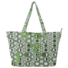 Black Lime Green Checkered Full Print Shoulder Bag by SpinnyChairDesigns