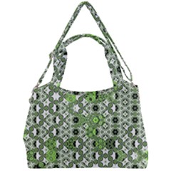 Black Lime Green Checkered Double Compartment Shoulder Bag by SpinnyChairDesigns