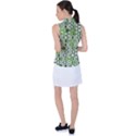 Black Lime Green Checkered Women s Sleeveless Polo Tee View2