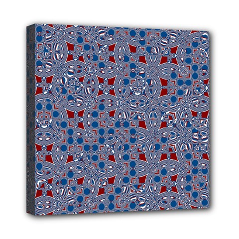 Abstract Checkered Pattern Mini Canvas 8  X 8  (stretched) by SpinnyChairDesigns