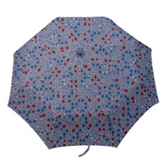 Abstract Checkered Pattern Folding Umbrellas by SpinnyChairDesigns