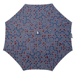 Abstract Checkered Pattern Straight Umbrellas by SpinnyChairDesigns