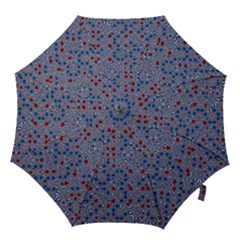 Abstract Checkered Pattern Hook Handle Umbrellas (medium) by SpinnyChairDesigns