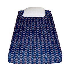 Artsy Blue Checkered Fitted Sheet (single Size) by SpinnyChairDesigns