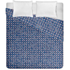 Artsy Blue Checkered Duvet Cover Double Side (california King Size) by SpinnyChairDesigns