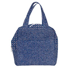 Artsy Blue Checkered Boxy Hand Bag by SpinnyChairDesigns