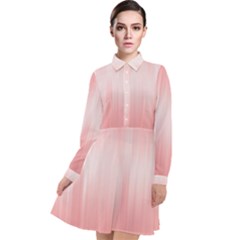 Fresh Pink Ombre Long Sleeve Chiffon Shirt Dress by SpinnyChairDesigns