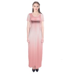 Fresh Pink Ombre Short Sleeve Maxi Dress by SpinnyChairDesigns