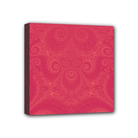 Blush Pink Octopus Swirls Mini Canvas 4  X 4  (stretched) by SpinnyChairDesigns