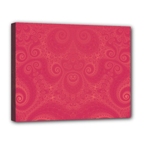 Blush Pink Octopus Swirls Canvas 14  X 11  (stretched)