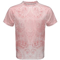 Pretty Pink Spirals Men s Cotton Tee by SpinnyChairDesigns