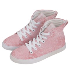 Pretty Pink Spirals Men s Hi-top Skate Sneakers by SpinnyChairDesigns