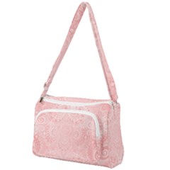 Pretty Pink Spirals Front Pocket Crossbody Bag by SpinnyChairDesigns