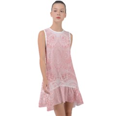 Pretty Pink Spirals Frill Swing Dress by SpinnyChairDesigns